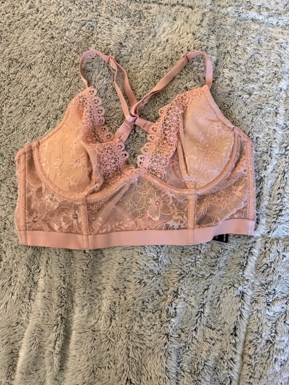 Victoria's Secret Pink Lace Longline Bralette